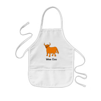 "Wee Coo" Scottish Highland Cow kids apron