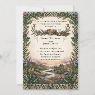 Wee Dram Highland Scottish Wedding Invitation