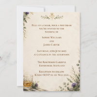 Wee Dram Highland Scottish Wedding Invitation