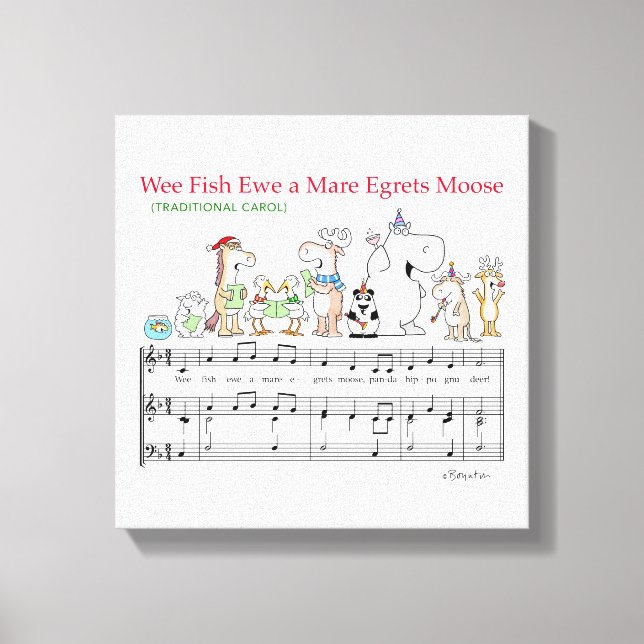 WEE FISH EWE A MARE EGRETS MOOSE Sandra Boynton Canvas Print (Front)