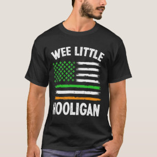 Wee Little Hooligan Fun St Patrick's Day Shamrock T-Shirt