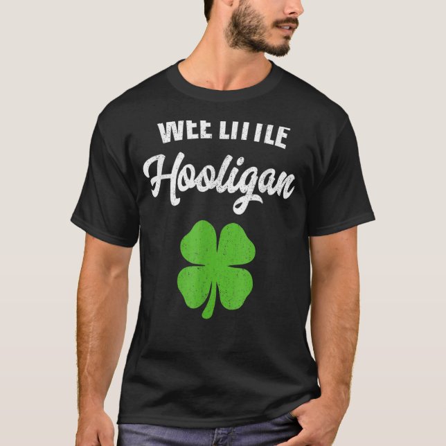 Wee Little Hooligan   Kids Boys   St Patrick's Day T-Shirt (Front)