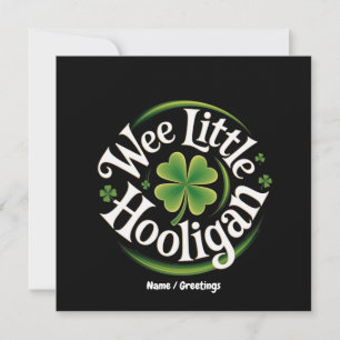 Wee Little Hooligan St. Patrick's Day Funny Irish Invitation