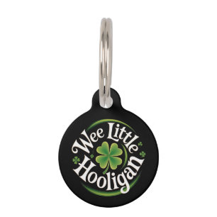 Wee Little Hooligan St. Patrick's Day Funny Irish Pet Tag