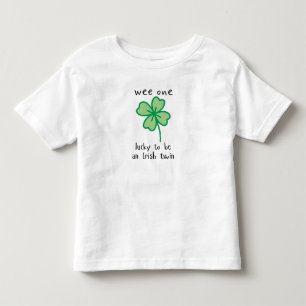 Wee one-lucky to be an Irish twin toddler t-shirt