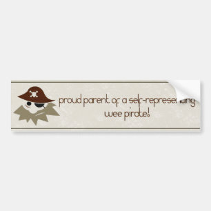 Wee Pirate Proud Pirate Parents Bumper Sticker