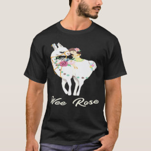 Wee Rose Llama Floral design Llama lover T-Shirt