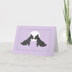 Wee Scottie Puppy Love Valentine’s Day on Lavender Card
