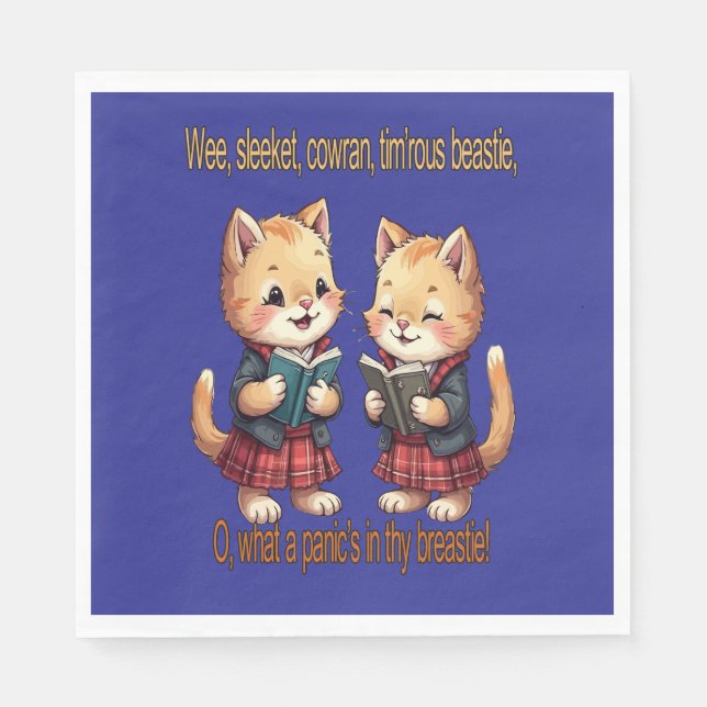 Wee, Sleeket, Cowran Timrous Beastie Napkin (Front)