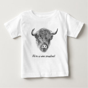 Wee Smasher Highland Cow Baby T-Shirt