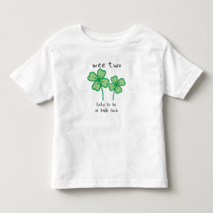 Wee two-lucky to be an Irish twin toddler t-shirt