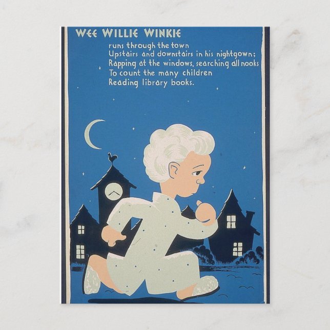 Wee Willie Winkie Postcard (Front)