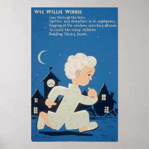 Wee Willie Winkie Vintage WPA Poster