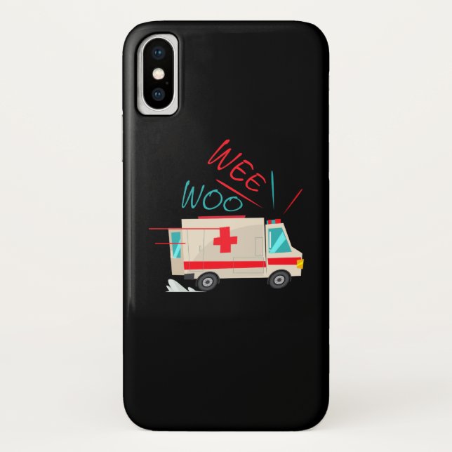 WEE WOO AMR EMT AMR Paramedic Tee Funny Case-Mate iPhone Case (Back)