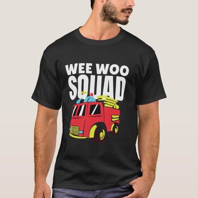 Wee Woo Squad Fire Truck Kid s Fun Costume Tee (Front)