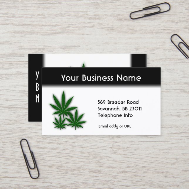 Weed Business Double Sided Business Card (Front/Back In Situ)
