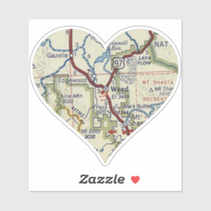 Weed California Vintage Map