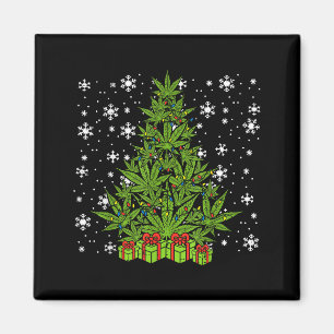 Weed Christmas Tree Funny Xmas T Men Women  Magnet