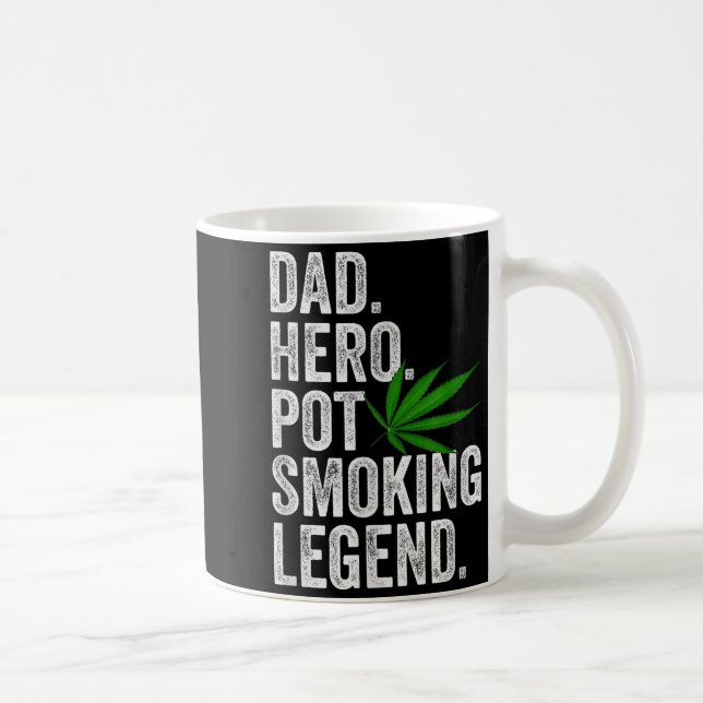 Weed Dad Shirt Funny Stoner Christmas T Smoker Hum Coffee Mug (Right)