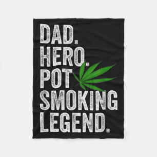 Weed Dad Shirt Funny Stoner Christmas T Smoker Hum Fleece Blanket