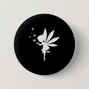 Weed Fairy Fantasy Leaf Stoner Pot Smoker 6 Cm Round Badge