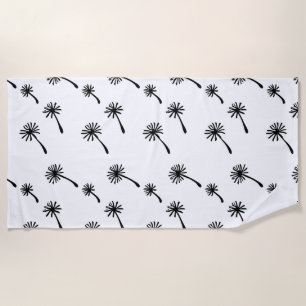 Weed Happens cute cynical dandelion Funny Vintage Beach Towel