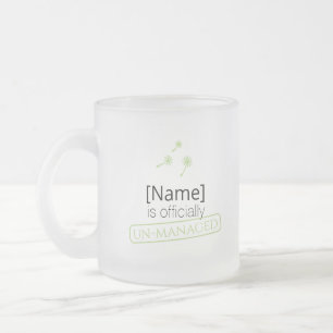 Weed Happens cute cynical dandelion Funny Vintage Frosted Glass Coffee Mug