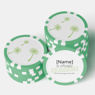 Weed Happens cute cynical dandelion Funny Vintage Poker Chips