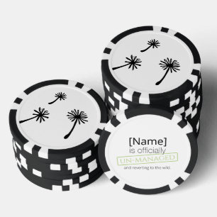 Weed Happens cute cynical dandelion Funny Vintage Poker Chips