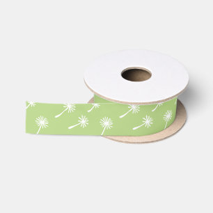 Weed Happens cute cynical dandelion Funny Vintage Satin Ribbon
