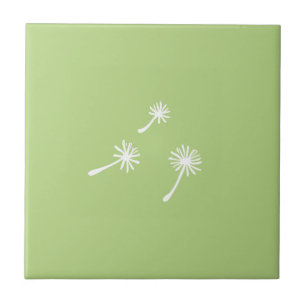 Weed Happens cute cynical dandelion Funny Vintage Tile