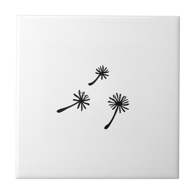 Weed Happens cute cynical dandelion Funny Vintage Tile (Front)
