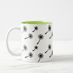Weed Happens cute cynical dandelion Funny Vintage Two-Tone Coffee Mug