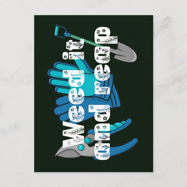 Weed It And Reap funny gardening gardener pun  Postcard (Front)