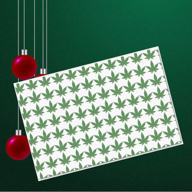 Weed Leaf Christmas Personalised Tissue Paper (Creator Uploaded)