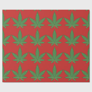 Weed Leaf Christmas Wrapping Paper