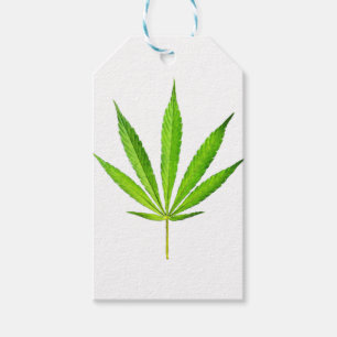 WEED LEAF GIFT TAGS