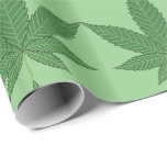 Weed Leaf Green on Light Green Wrapping Paper<br><div class="desc">Weed Leaf Green on Light Green personalised wrapping paper features a medium green weed leaf on a light green background for a subtler weed leaf wrapping paper. Not that you can't see what it is--it just doesn't scream at you. Personalise this paper by changing the background colour; some people like...</div>
