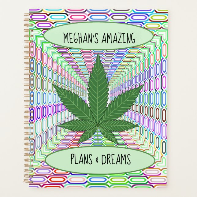 Weed Leaf Munchies Personalised Planner (Front)