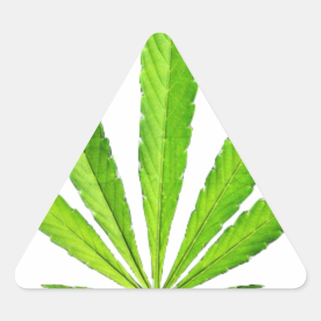 WEED LEAF TRIANGLE STICKER (Front)
