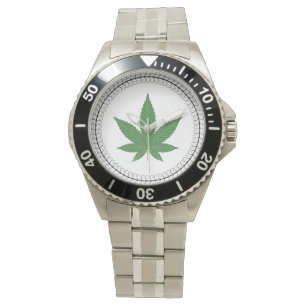Weed Leaf Vape Stoner Personalised Watch
