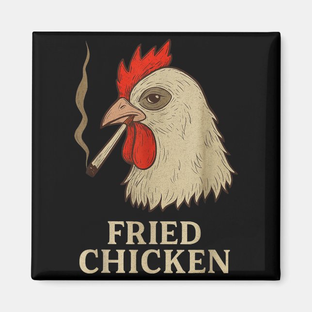 Weed Meme Funny Fried Chicken Smoking  Magnet (Front)