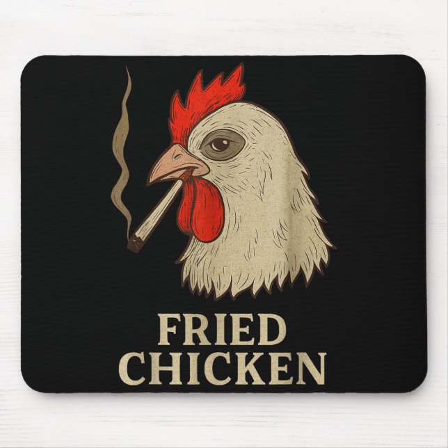 Weed Meme Funny Fried Chicken Smoking  Mouse Mat (Front)