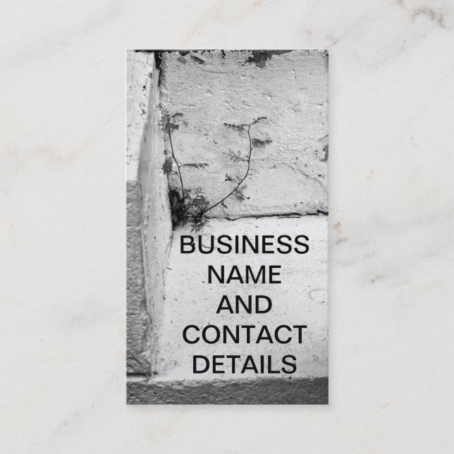 Weed on Concrete Steps Business Card (Front)