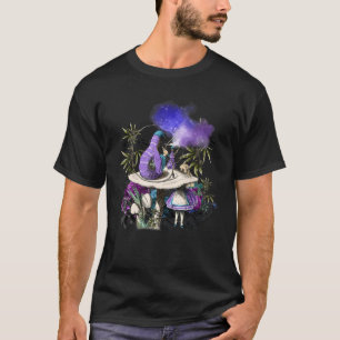 Weed smoking caterpillar and Alice In Wonderland T-Shirt