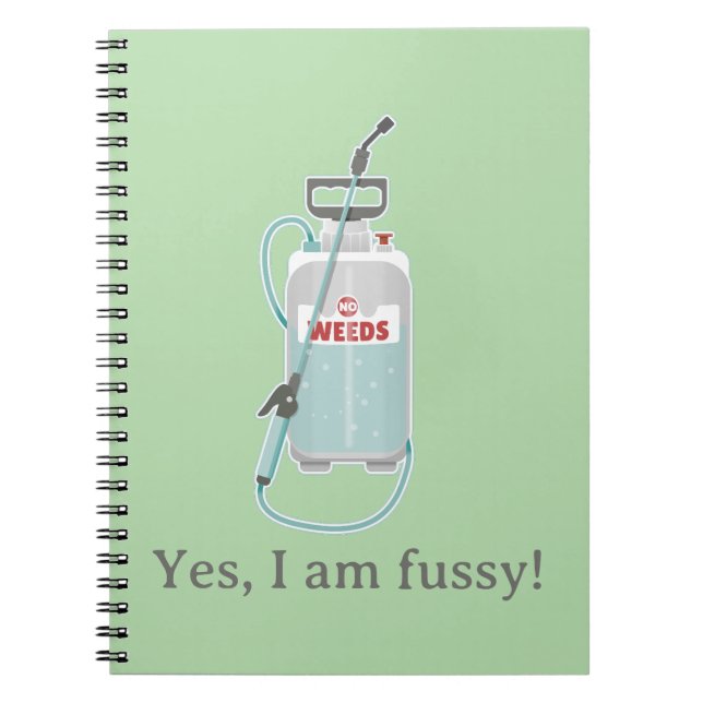 weed spray garden maintenance notebook (Front)