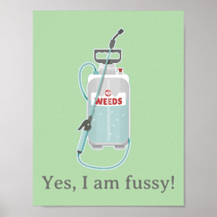 weed spray garden maintenance poster