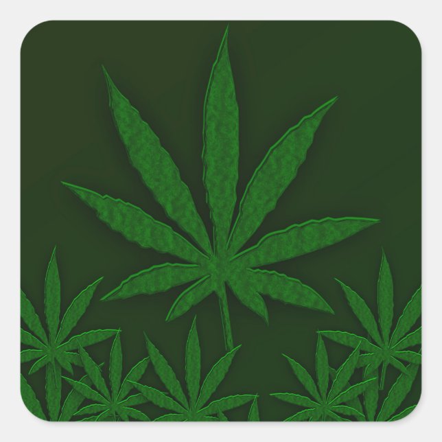 Weed Square Sticker (Front)