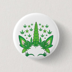 Weedicorn 3 Cm Round Badge