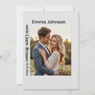 weeding couple photo Invitation